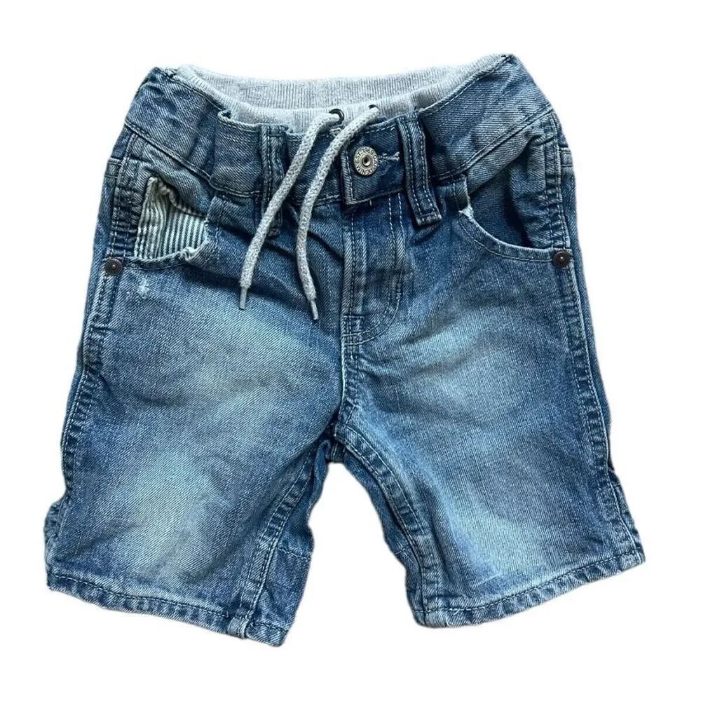 Youth Boys Baby Gap 1969 Pull-on Light Wash Indigo Denim Jean Shorts - Sz 4